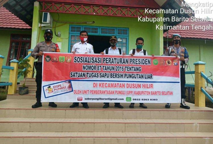 Polsek Dusun Hilir Sosialisasikan Aturan Satgas Saber Pungli