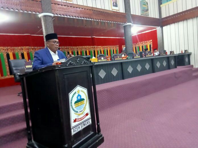 Bupati Sampaikan Nota Pengantar Raqan Pertanggungjawaban Pelaksanaan APBK Aceh Singkil Tahun Anggaran 2020