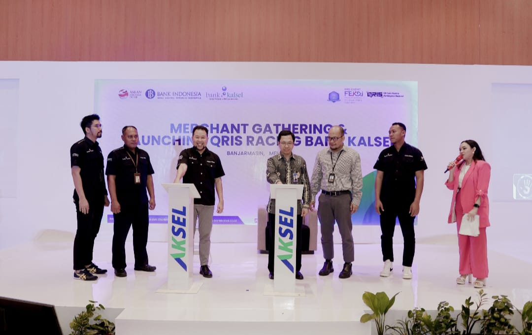 Bank Kalsel Kolaborasi BI Gelar Merchant Gathering dan Launching QRIS Racing
